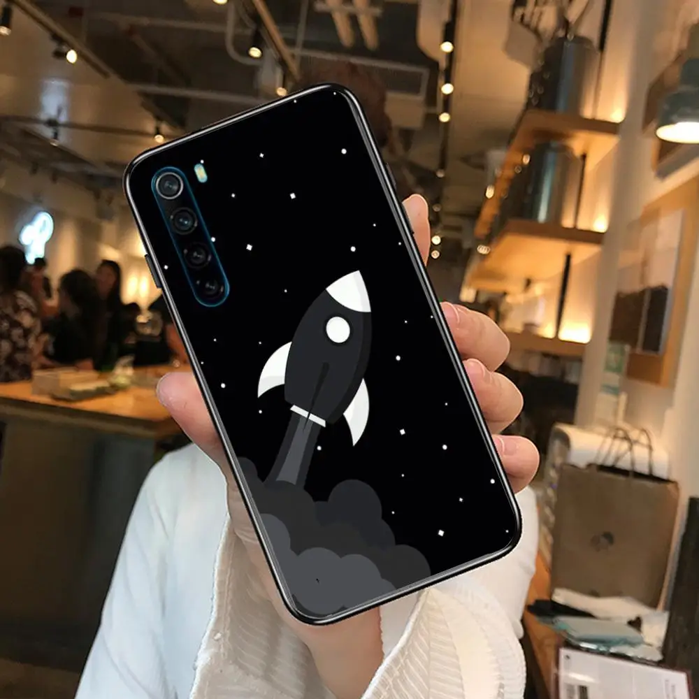 

Rocket Exquisite cartoon Phone Case For XiaoMi Redmi Note 9S 8 7 6 5 A Pro T Y1 Anime Black Cover Silicone Back Pretty