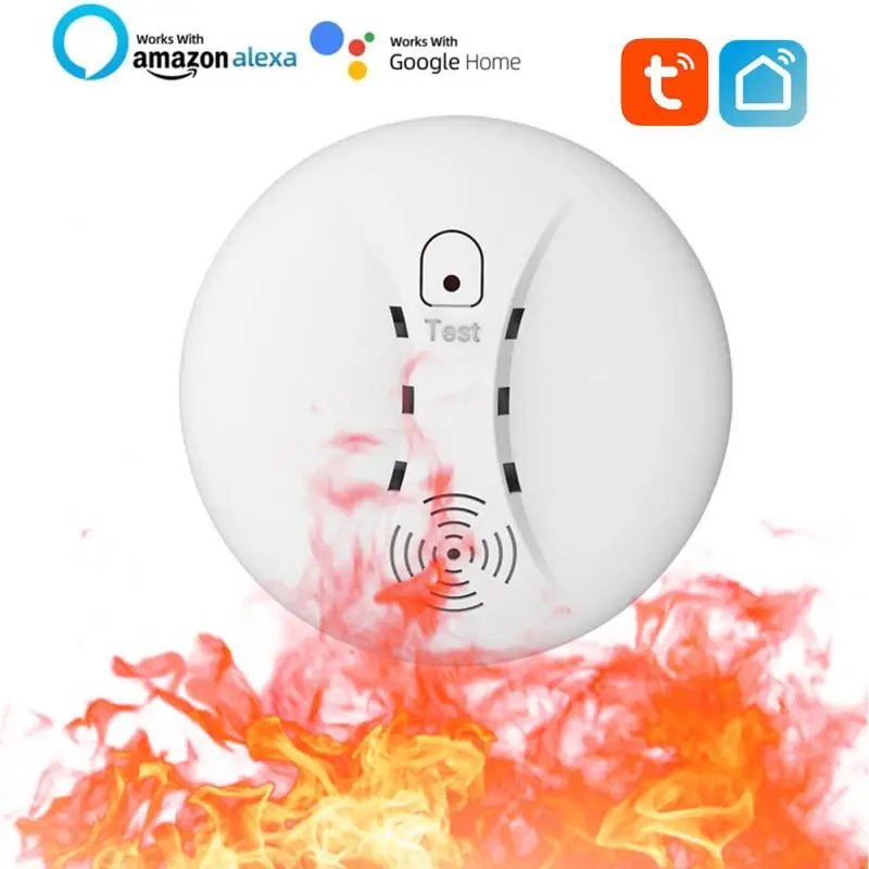 

Tuya WiFi Smoke Alarm Fire Protection Smoke Detector Smokehouse Combination Fire Alarm Home Security System Firefighters Sensors