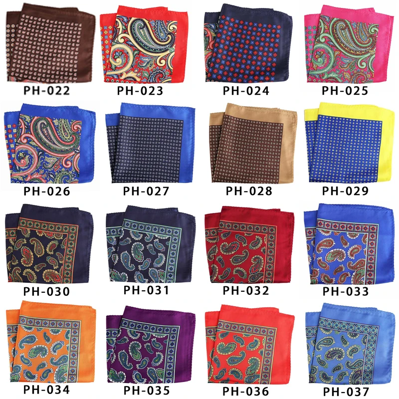 Мужской платок с принтом пейсли большой 32x32 см в горошек для повседневной носки