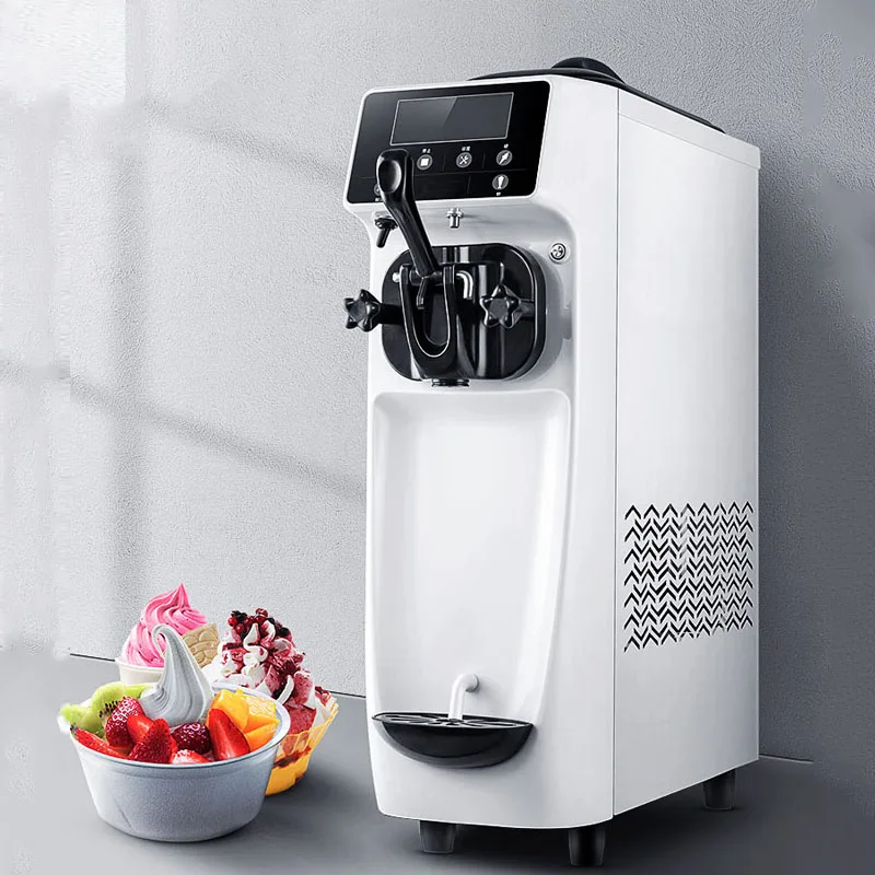melhor Máquina De Sorvete Comercial Pequeno Macio Desktop Automático única Cabeça Ice Cream Máquina Ice Cream Fabricante