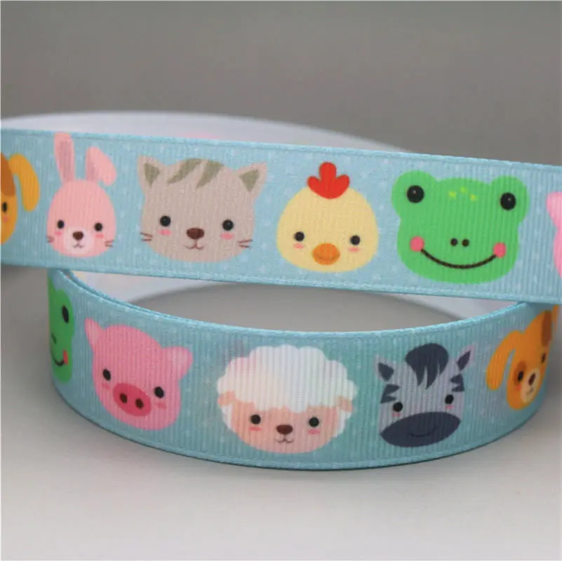 DHK 7/8 'ɵ ярдов животными слон динозавр в форме коалы напечатан grosgrain ленты