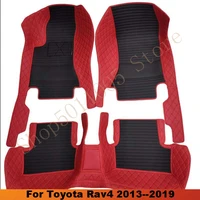 carpets car floor mats for toyota rav4 2013 2014 2015 2016 2017 2018 2019 floorliners artificial leather automobile decor kits