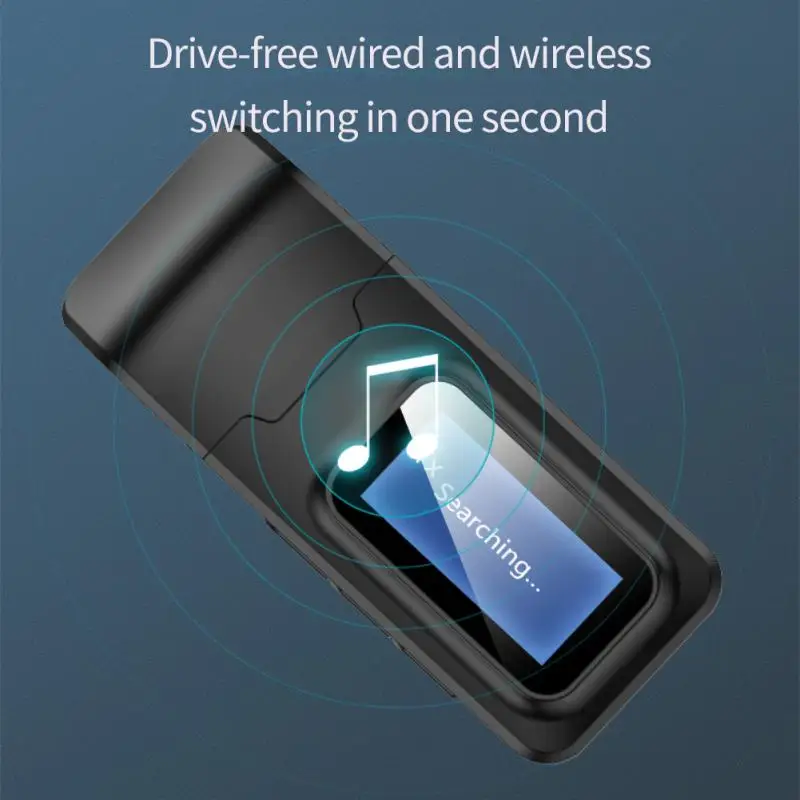 USB 2 In1 Wireless Bluetooth 5.0 Receiver Transmitter Adapter LCD Display 3.5mm AUX Jack Reciever For TV Car Music Audio Player |