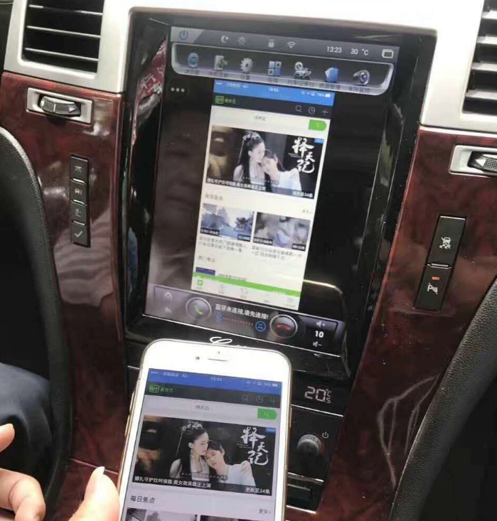 10,4 дюймов 1280x800 Tesla стиль вертикальный экран 32 Гб ПЗУ gps навигация WiFi для cadillac escalade 2007-2012 год