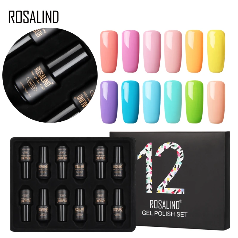 Rosalind UV LED Nail Polish Gel Set Hybrid Varnish Lacquer All for Manicure Semi Permanent DIY Art Lacker Polishe | Красота и