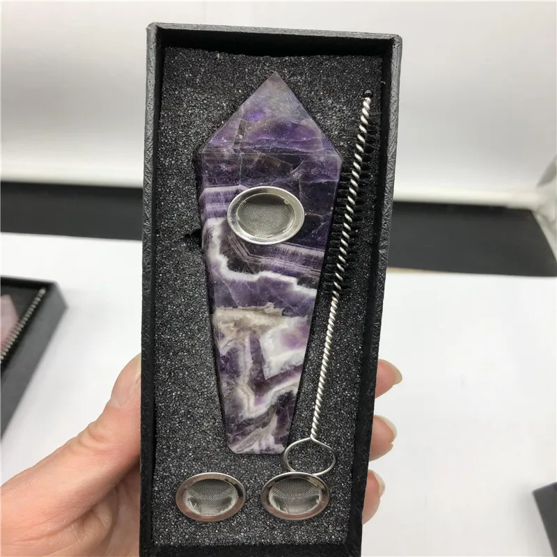 Натуральная Хрустальная палочка труба из камня розовый кварц дымчатый стержень