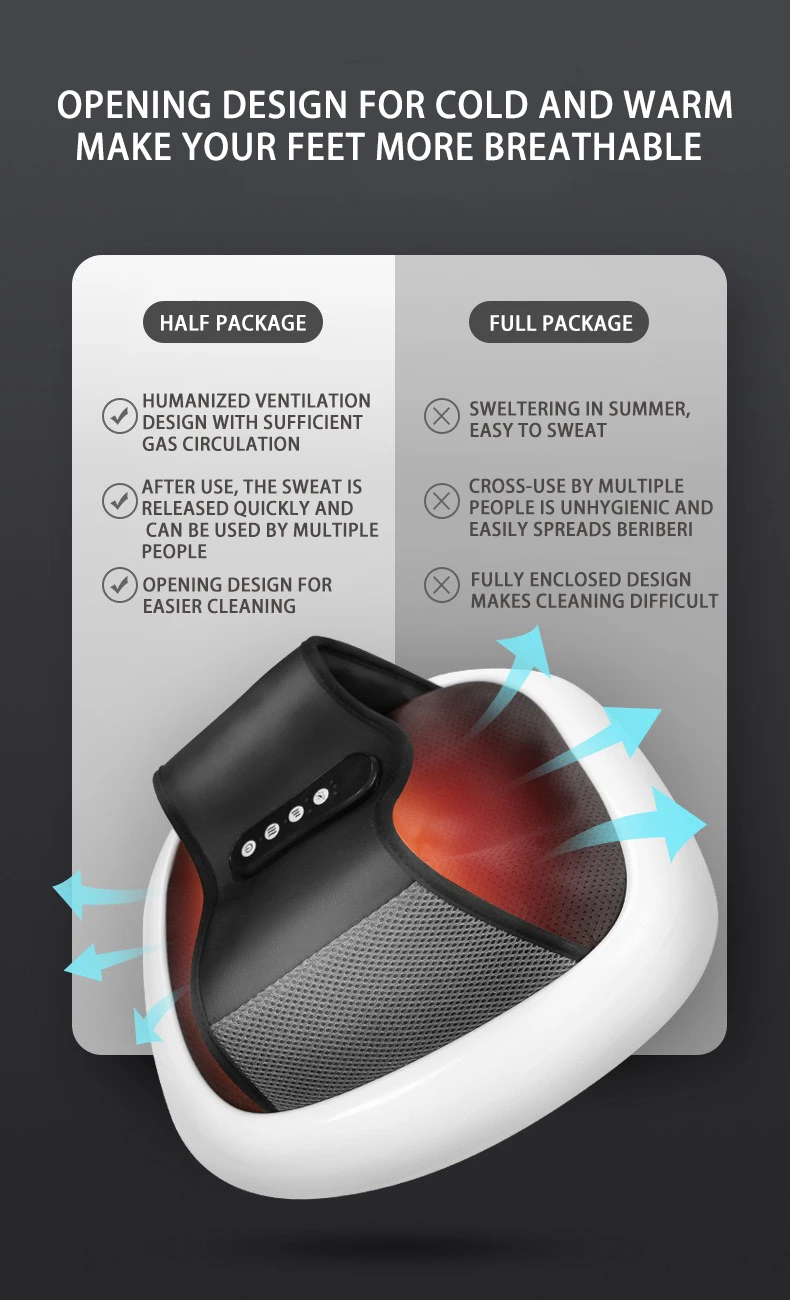 Полуобернутый массаж ног давление воздуха Горячий красный свет