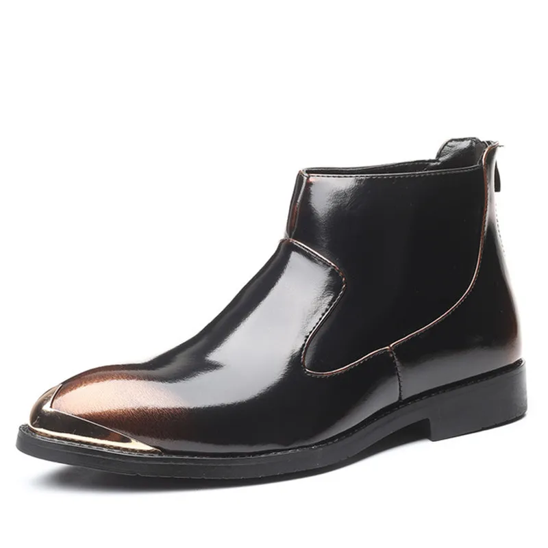 

Men High Quality Leather Boots Male Autumn Winter Casual Motorcycle Ankle Botas Hombre Men Lace-Up Boots Fashion Men Boots
