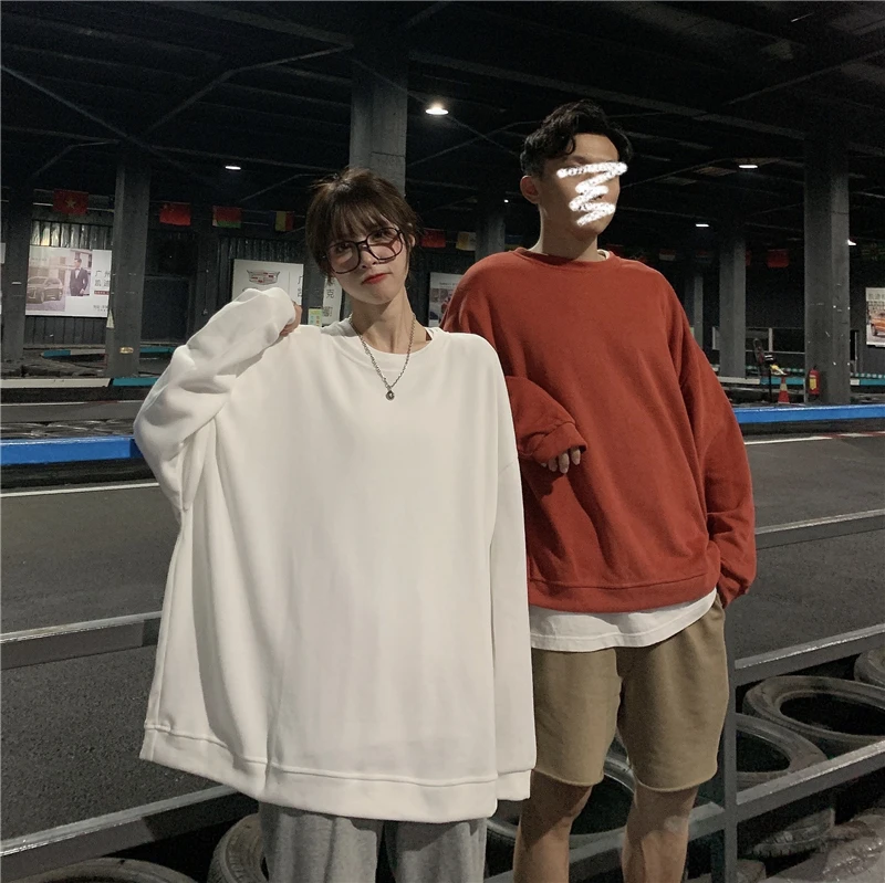 

Streetwear Oversized Sweatshirts Women Spring Autumn Simple Loose O Neck Batwing Sleeve Harajuku Pullover Tops Female Hoodies