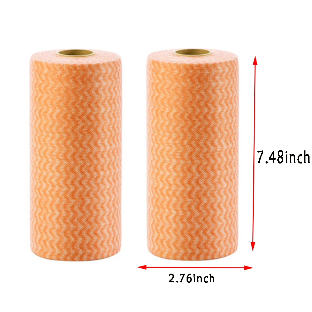 

25Pcs/Roll Disposable Dishcloth Kitchen Bathroom Cleaning Washing Cloth Rag Non-woven Fabrics Disposable Washing Cloth Kitchen