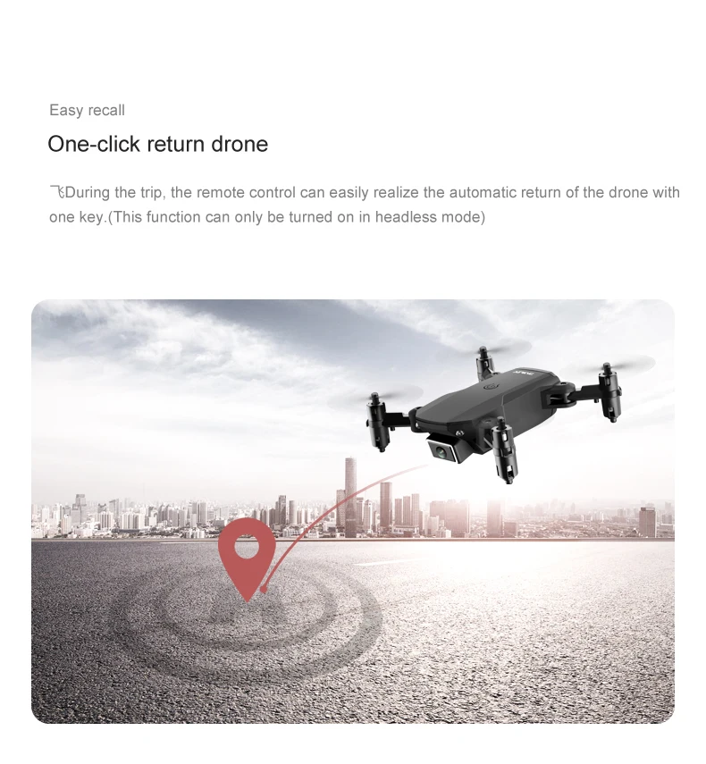 Складной мини-Дрон S66 с квадрокоптером на радиоуправлении HD-камерой 4K и