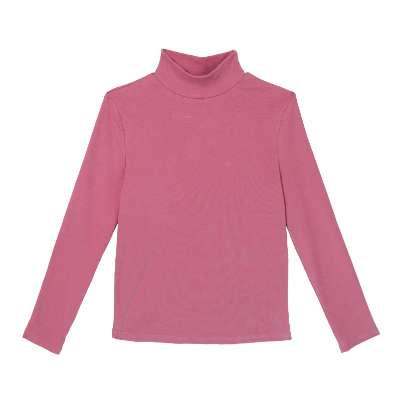 

New Elegant Women Autumn Winter Half High Neck Base T Shirt Long Sleeve Liner Solid Color Top Slim T-shirt
