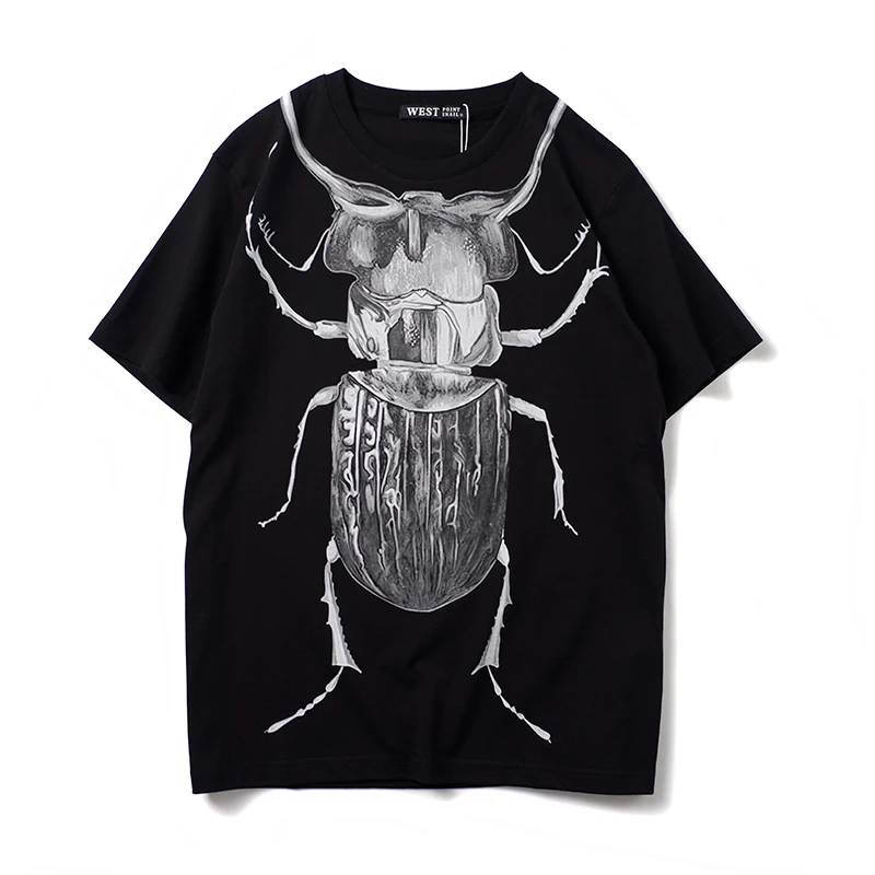 

men's insect pattern T-Shirt Homme Fashion Streetwear Print lovers Tees harajuku Camisetas Hombre tops Unisex Short Sleeve shirt