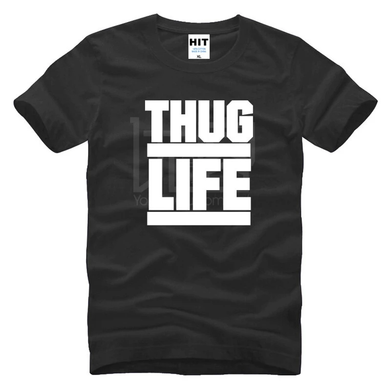 2017 Последняя мода Tupac 2PAC Rock Rap Thug Life печатная Мужская футболка модная хлопковая с