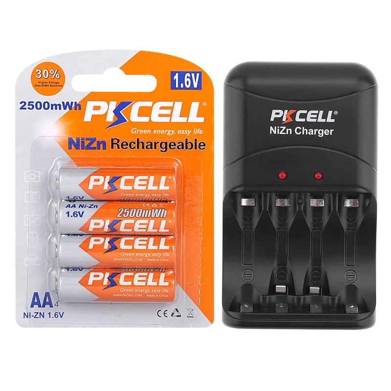 

Аккумуляторы PKCELL AA 1,6 в, от 2250 до МВт · ч, с зарядным устройством