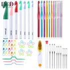 12 шт. алюминиевых вязальных игл и 7 шт. огромных пластиковых вязальных крючков и 9 шт. крупных тупых игл аксессуары для начинающих