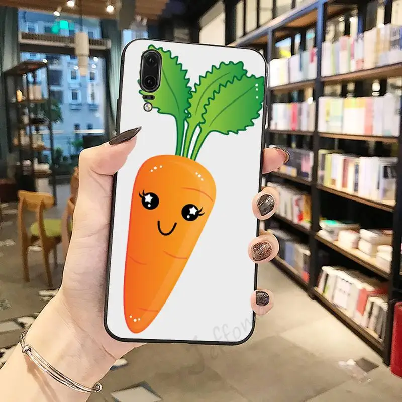 

carrot cartoon cute plant patten Phone Case For Huawei honor Mate P 10 20 30 40 i 9 8 pro x Lite smart 2019 nova 5t