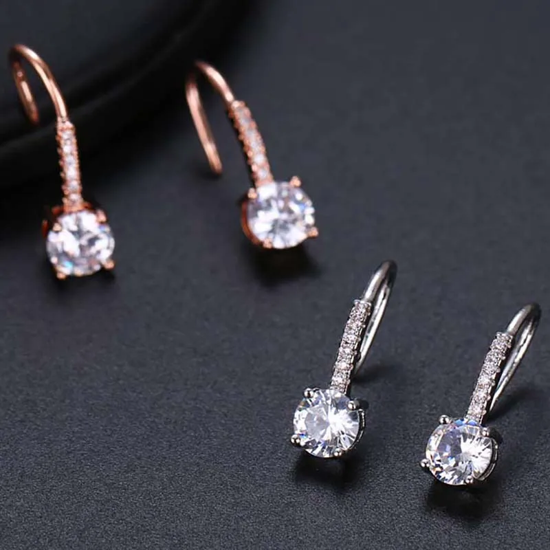 Роскошные женские белые круглые серьги LXOEN модные серебряные свадебные