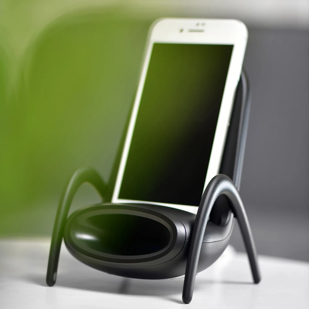 creative chair amplifier wireless charger efficient heat dissipation 10w smart phone holder efficient professional accessories free global shipping
