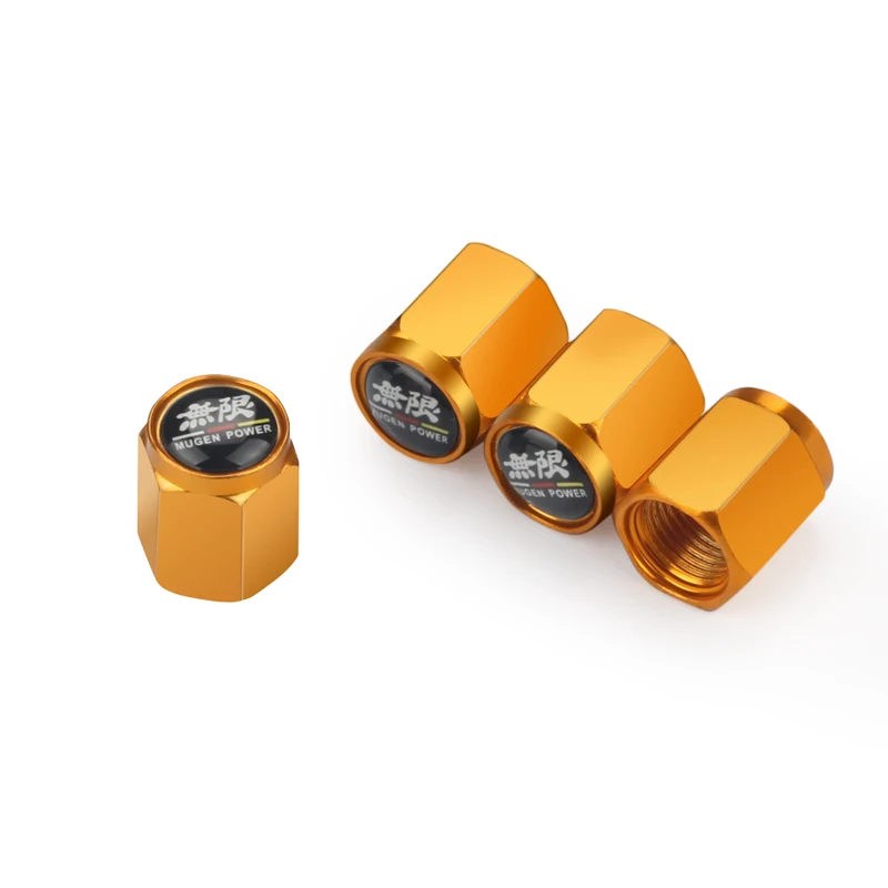 4 шт. Металлические колпачки для воздушных клапанов автомобильных колес Honda Mugen