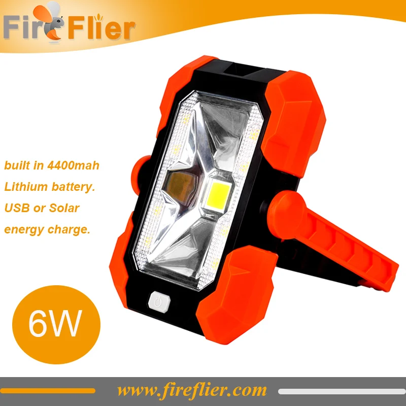 Солнечная Светодиодная лампа для работы 6 Вт встроенная батарея 4400 мАч USB