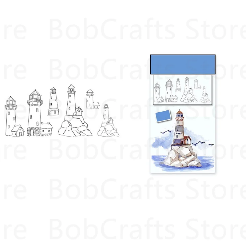 

Lighthouse Pattern Clear Stamps For Diy Scrapbooking Decoration Book Craft Embossing Card Stencil New Arrived No Cutting Dies