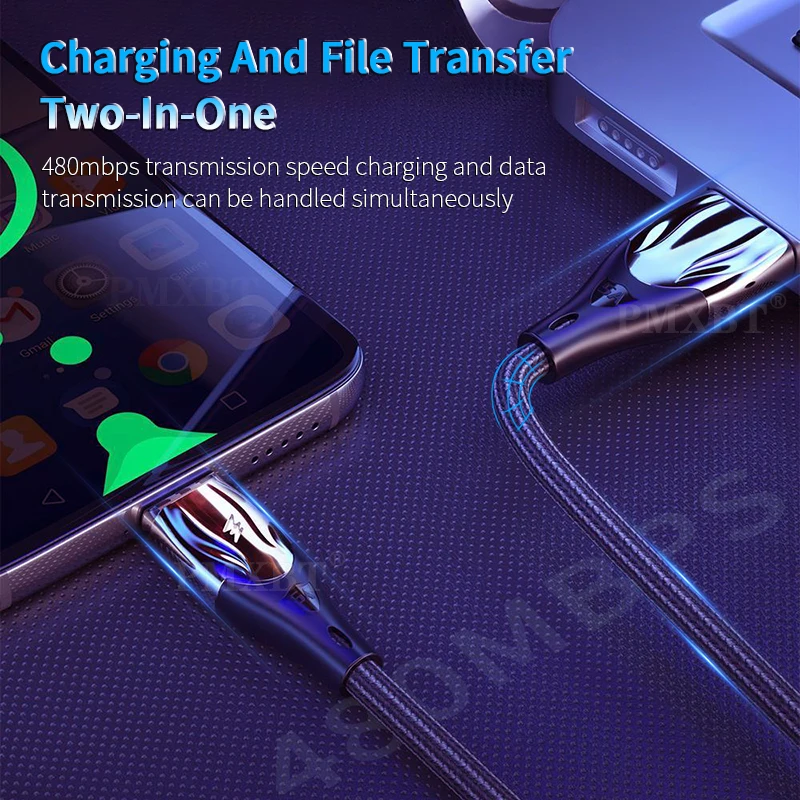 Магнитный кабель USB Type-C мощностью 40 Вт 5A суперзарядка быстрая зарядка для Huawei Honor