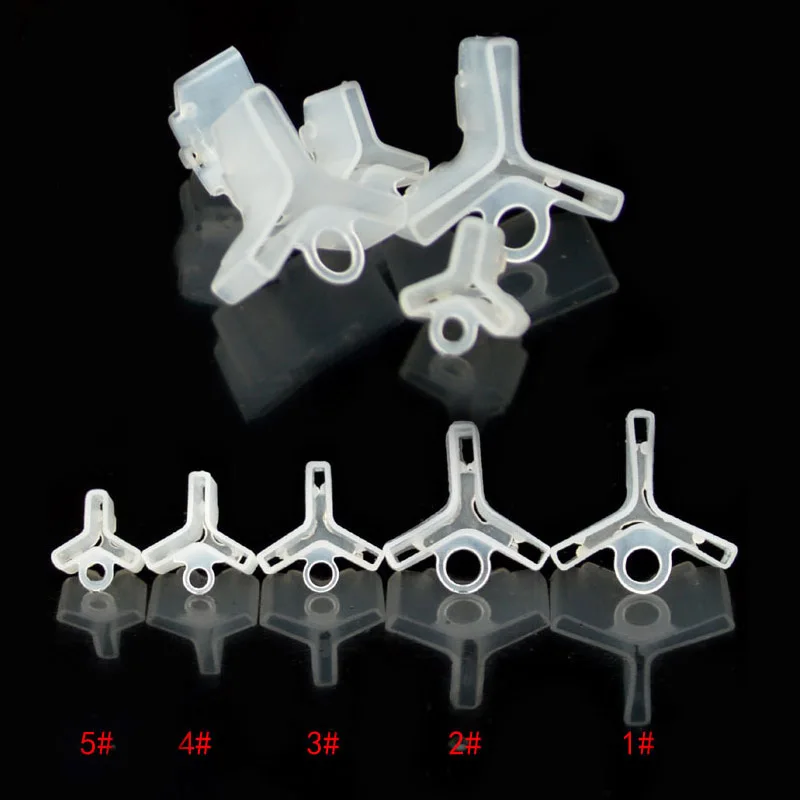 Рыболовные Крючки 50 шт./лот прочные рыболовные тройные белые чехлы шапки