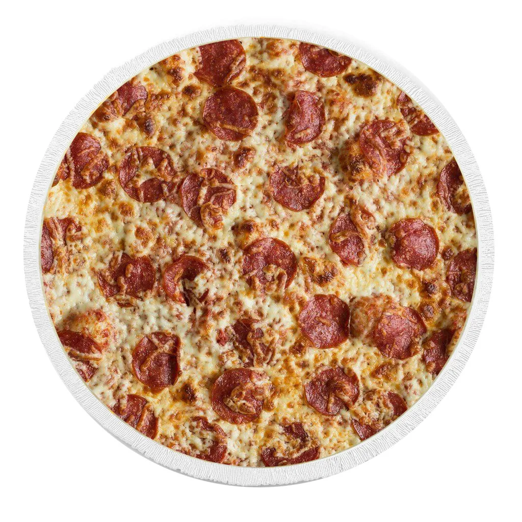 Ouneed пляжное полотенце с принтом печенья пиццы круглые пляжные полотенца