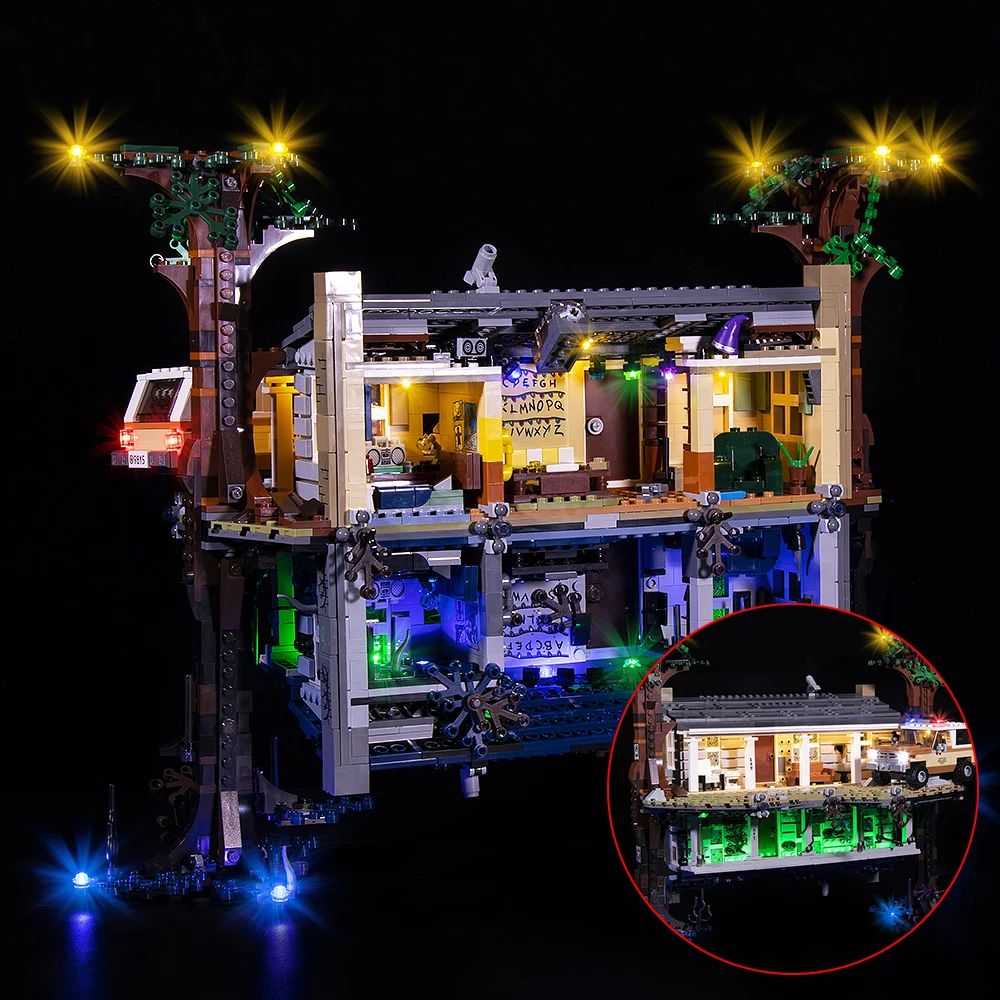 

BrickBling Led Light Kit For 75810 The Upside Down Collectible Building ( NOT Include Building Model )