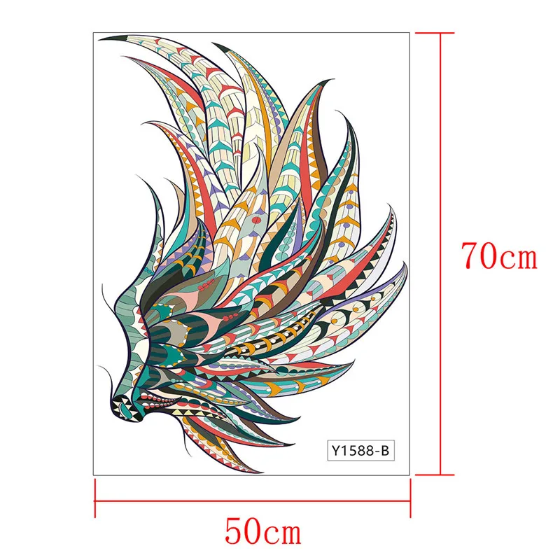 Colorful Angel Wings Design Wall Sticker Home Decor Living Room Art Decal Vinyl Interior Bedroom Decoration Removable Mural | Дом и сад
