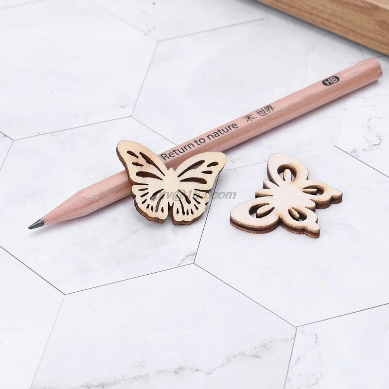 50 шт. украшение в виде деревянной бабочки свадебное украшение|Поделки из дерева| |