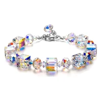 luxury women crystal bracelet classic lady charm chain bracelet fashion jewelry for women female friend party best gift