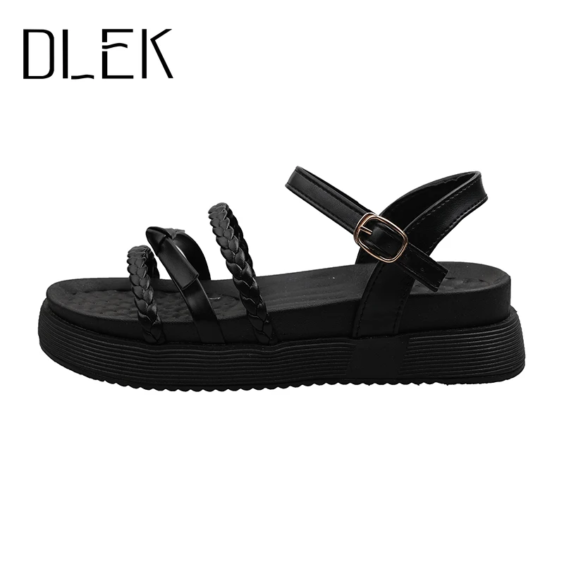 

DLEK Women Summer Sandals Fashion Buckle Strap Comfortable Braided Platform Cool Female Shoes Open Toe Casual Woman Shoe