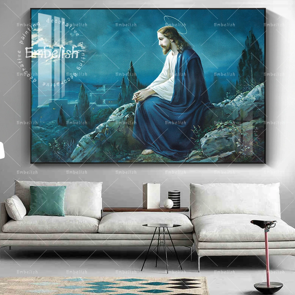 

1 Pieces Lord Jesus Chirst Wall Art Pictures For Modern Home Decor Living Room Posters HD Canvas Oil Paintings Artworks