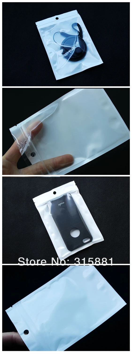 Прозрачная + белая жемчужная подарочная упаковка для ювелирных изделий сумка