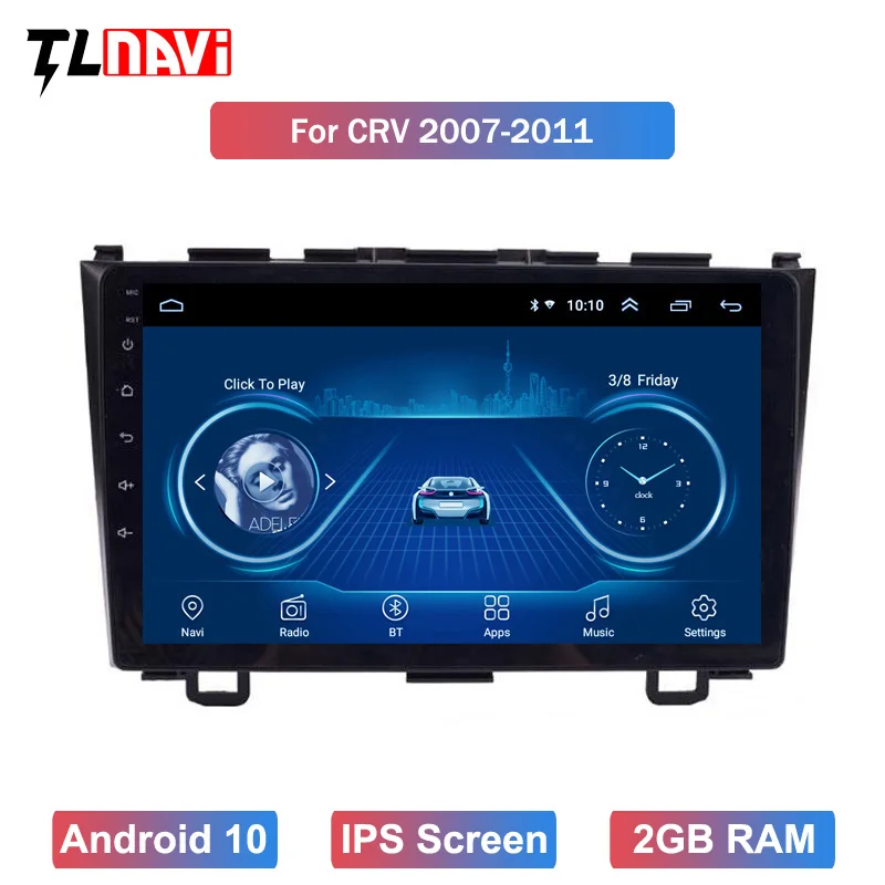 Автомобильный Dvd плеер для 1Honda CRV 2006 2011 IPS емкостный экран Wifi Bluetooth Android 10 GPS