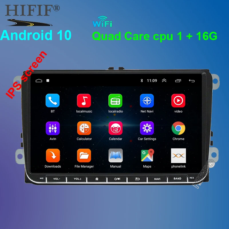 9 &quotAndroid 10 Автомобильный GPS навигатор для VW GOLF 5 6 Polo Passat b5 Jetta Tiguan Touran Skoda seat canbus