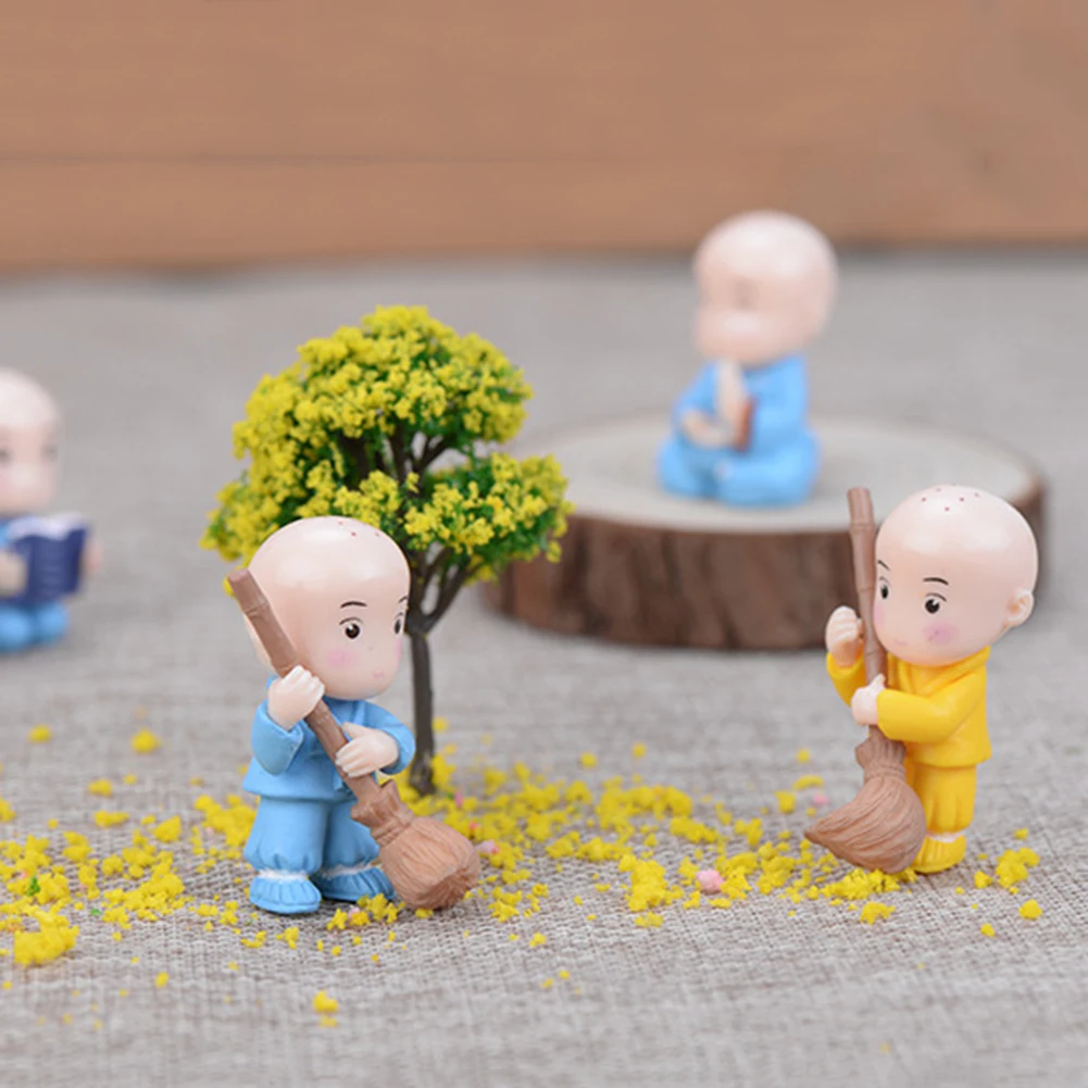 Милая Кунг Фу монах кукла брелок Подвеска сделай сам миниатюрный Декор пейзажа |