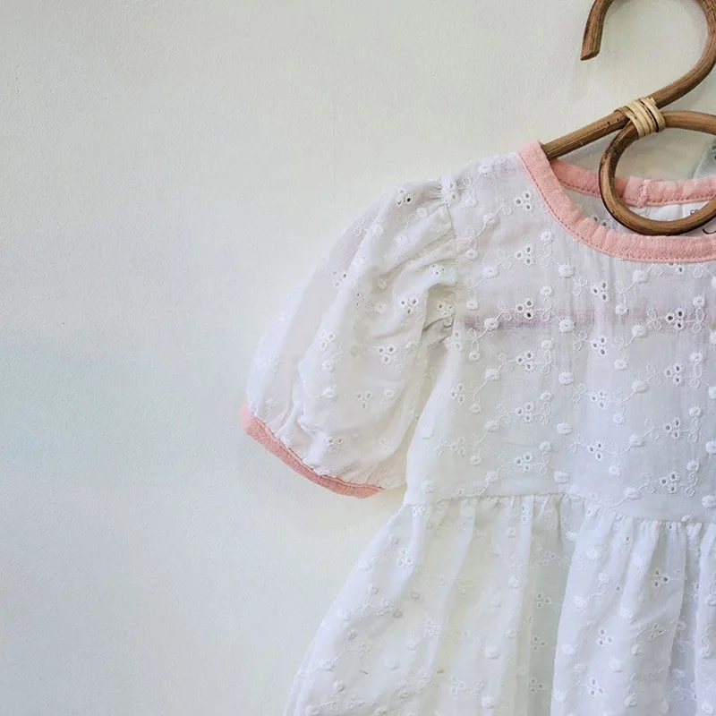 

2Pcs Summer Baby Girls Dress Newborn Infant Romper Toddler Clothes Sets Kids Girls Birthday Princess Dresses Baby Cotton Frocks