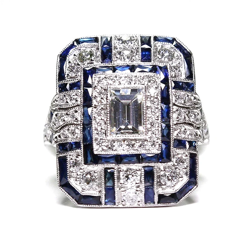 Роскошные женские и мужские кольца с цельными круглыми кристаллами камень AAA