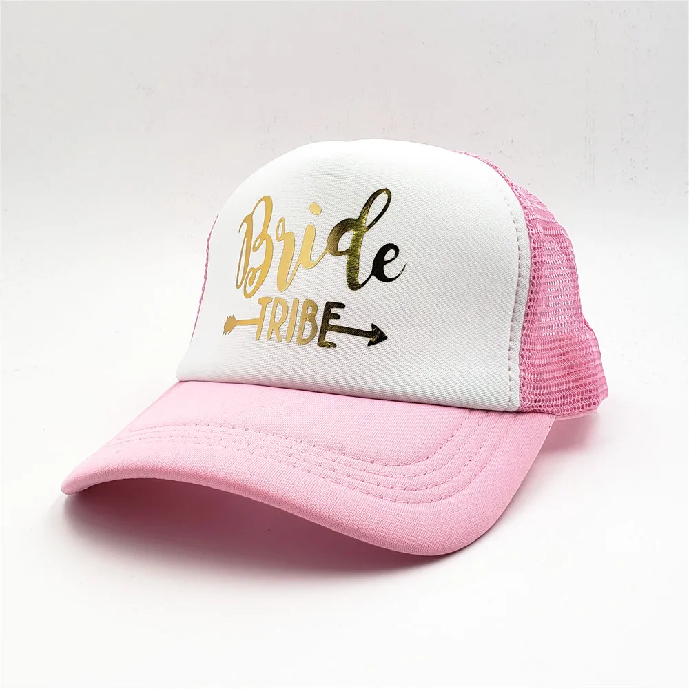 Bride Tribe Bachelorette Snapback Trucker Hat Cap Team Gold Letters Arrow to be Baseball Hats | Аксессуары для одежды