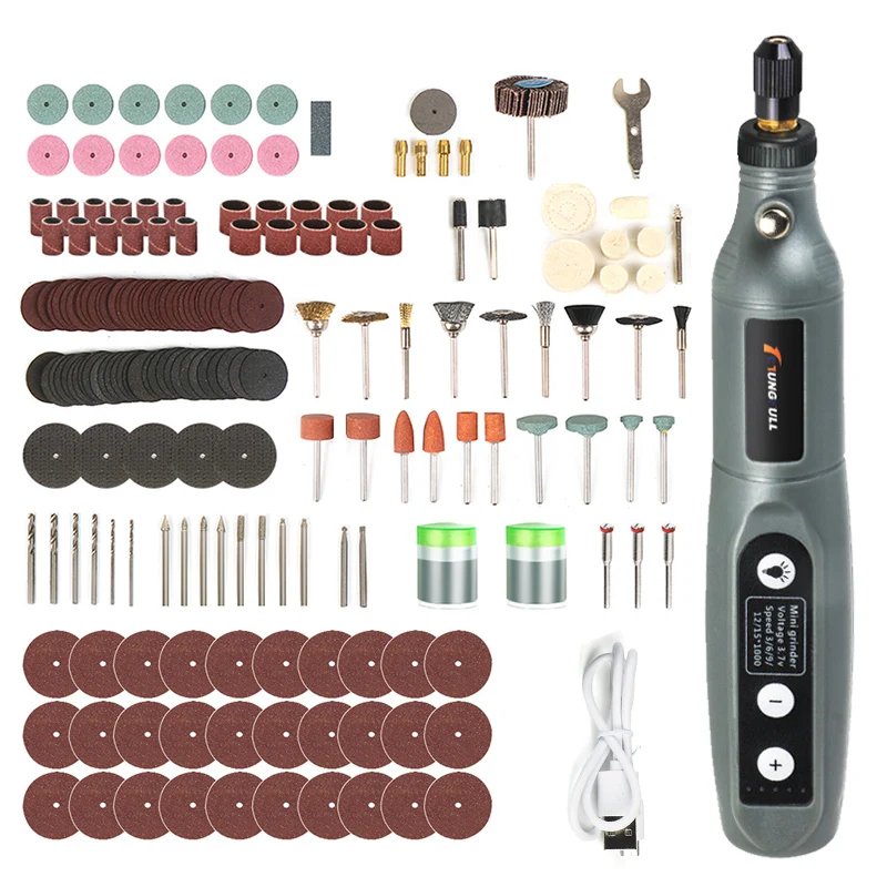 

Rechargeable Usb Wireless Drill Pen Engraving 5 Speed Electric Nail Drill with Grinding Accessories Set for Dremel Home DIY