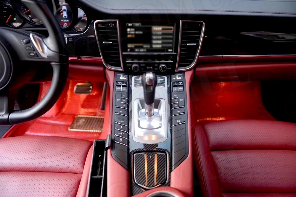 14 шт./компл. сухой углеродного волокна автомобиля внутренней отделки приборной