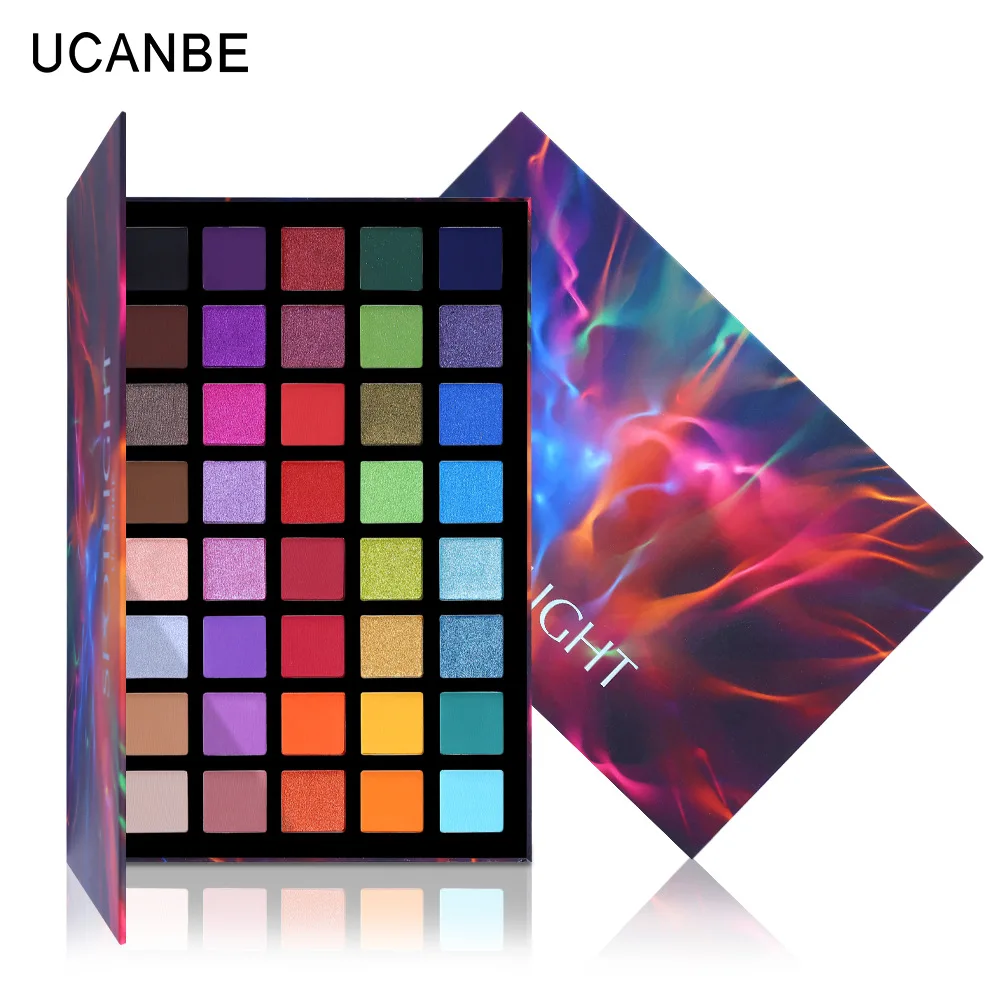 Ucanbe 40-color Spotlight глаз диск для теней мерцающий матовый Цвет Палитра теней