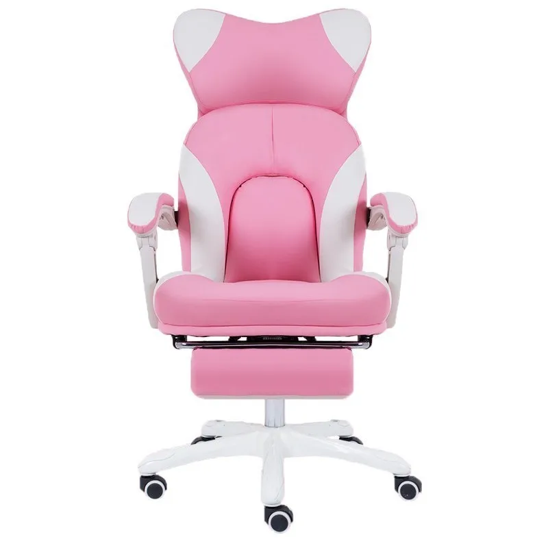 

Высокое качество офисный босс игровой Esport Poltrona Silla Gamer Синтетическая кожа стул розовый милый массаж подставка для ног Эргономика
