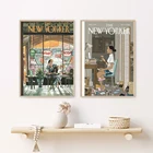 Винтажные принты для журнала New Yorker, Картина на холсте, абстракция, галерея, настенные картины в стиле ретро, декоративный плакат для гостиной