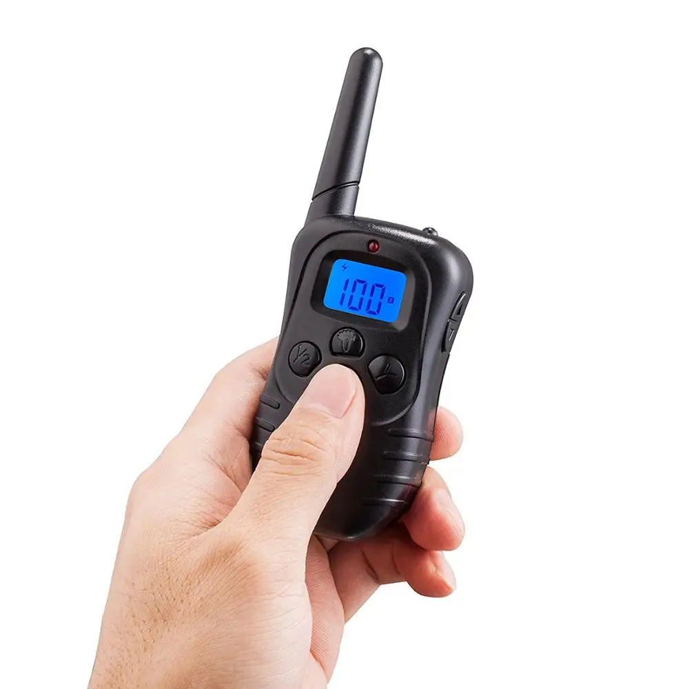 Водонепроницаемый перезаряжаемый ошейник для дрессировки собак с синей