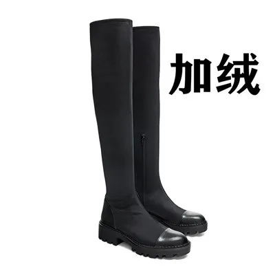 

women's shoes over the knee boots thin boots winter 2020 new groove shoes thick soled high tube women's Boots
