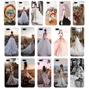 208FG Luxury Wedding Dress Girl  Soft Silicone Tpu Cover Case for huawei Honor 7a 5.45 pro 5.7 7c 7x y5 2018 case